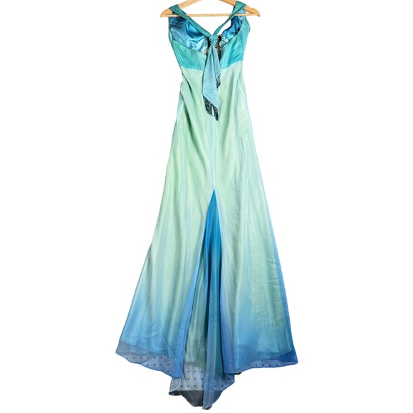 Cache Dress Vintage Y2K Maxi Prom Cruise Resort Fairy Whimiscal Ombre Dress Sz 2 - Picture 3 of 11